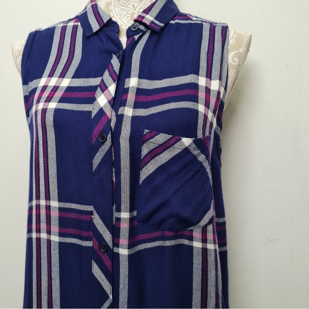 Rails Jordyn Button Down Sleeveless Long Top Shir… - image 4